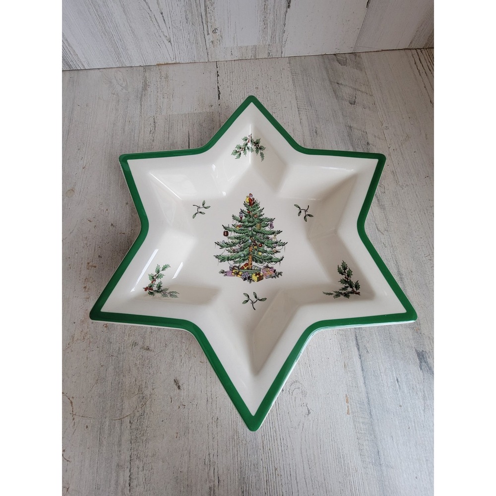 Spode‎ porcelain Star David shaped dish pointed home decor Xmas